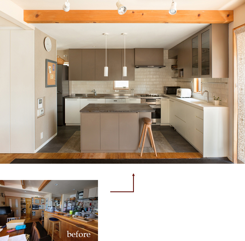 家族ひとり一人を大切にする家・リビングダイニングキッチン画像